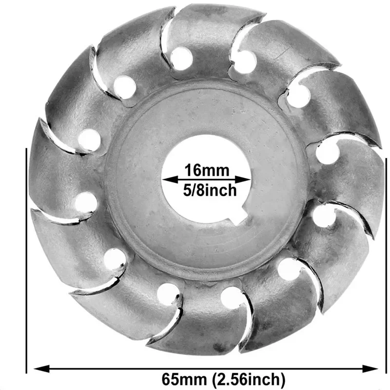 Шлифовальный диск из марганцевой стали для резьбы по дереву 90 мм, 12 зубьев
