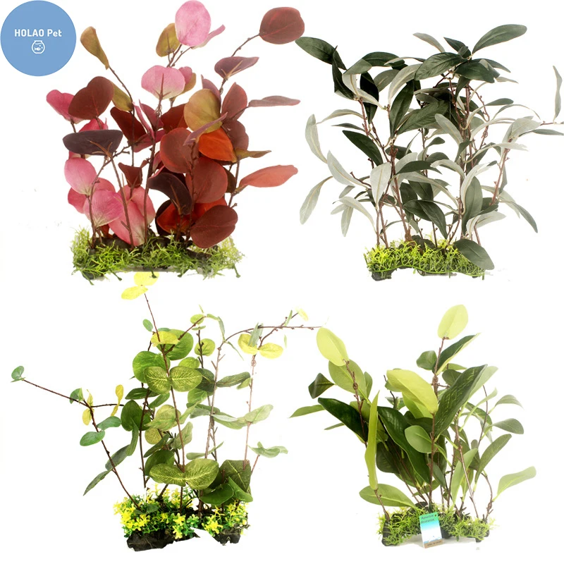 

Reptile Animals Tank Plastic Plants Grass Tortoise Landscaping Ornaments Decoration Accessories Frog Lizard Snake Pet Seaweed