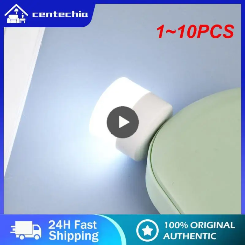 

1~10PCS Mini USB Plug Lamp 5V Super Bright Eye Protection Book Light Computer Mobile Power Charging USB Small Round LED Night