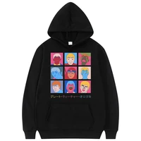 funny anime gto onizuka faces print hoodie mens casual loose fashion hoodies streetwear men women hip hop oversized sweatshirt