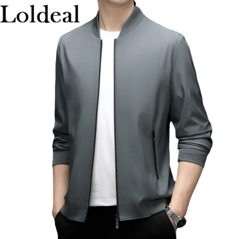 

Men's Windproof Bomber Jackets Lightweight Track Jackets Windbreaker Outdoor Golf Fashion Coat