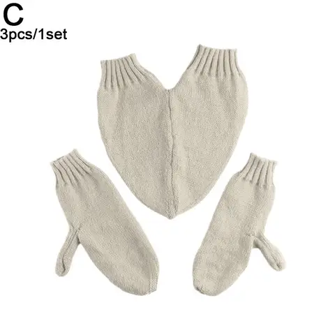 Зимние вязаные перчатки для влюбленных пар с пальцами для рук парные полные 3 шт. подарок перчатки варежки Рождественские перчатки любимые D I0N7