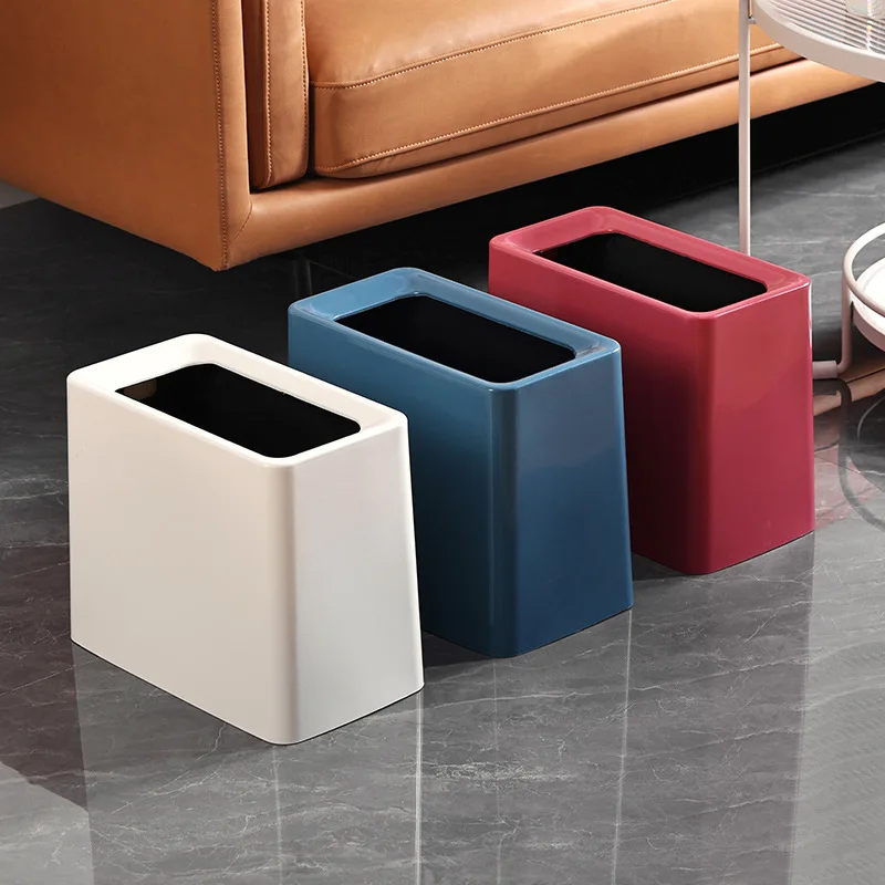 

15L Open Top Garbage Can Removable Trash Can Plastic Waste Container for Bathroom Kitchen Office UnderDesk Bin Wastebasket Trash