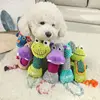 Pet Dog Cleaning Teeth Squeaky Interactive Cartoon Animal Cute Shaped Dog Chewing Toy Pet Training Products Puppy Plush Rope Toy 2