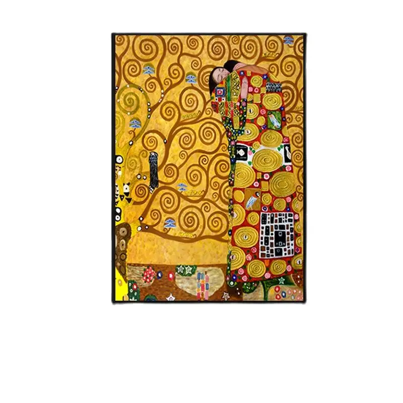 

Lovers kiss Oil Painting by Gustav Klimt Canvas Wall Art For Living Room Adele Bloch Portrait Paintings Home Decorative Pictures