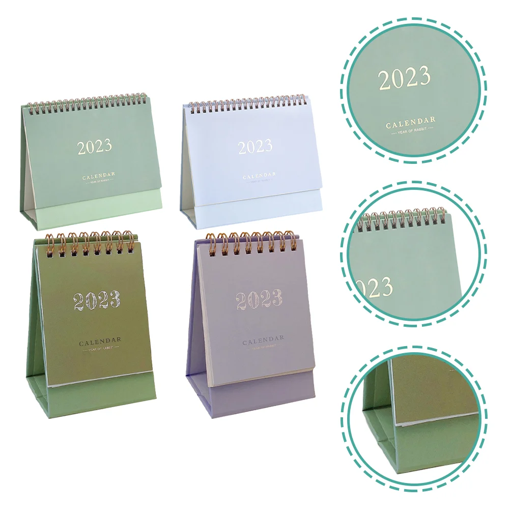 

Calendar Desk Standing Desktop Decor Schedule Mini Tabletop Planner Home Sheet Planning Flipping Spiral Free Paper Daily Modern