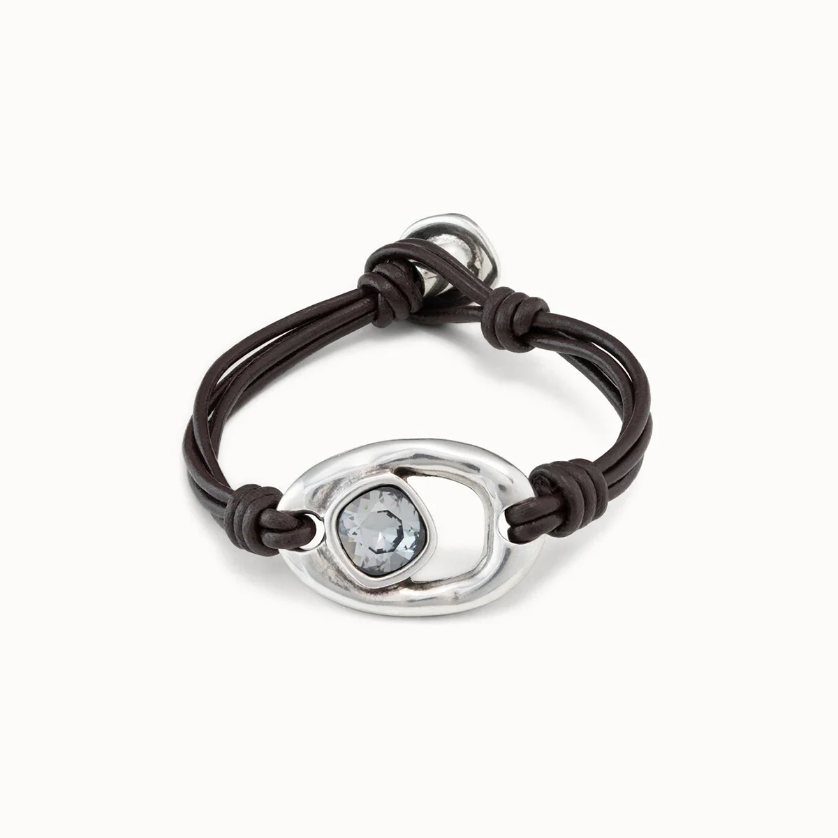 UNOde50-оригинальный кожаный браслет из веревки для женщин нерегулярные квадратные