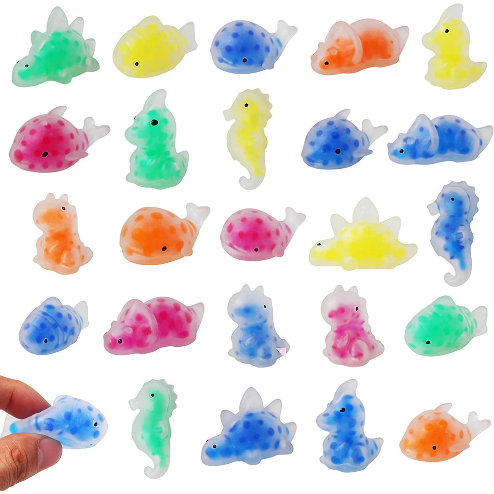 

24PCS Mini Sensory Stress Balls with Water Beads Squishies Squishy Fidget Toys Relief Squeeze Ball Party Favors for Kids Adults