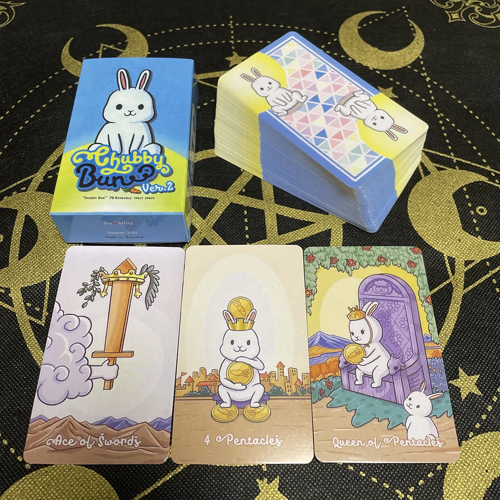 

Lovely Tarot English Version Divination Taro Affirmation Deck Animal Sturdy Cards Prophecy