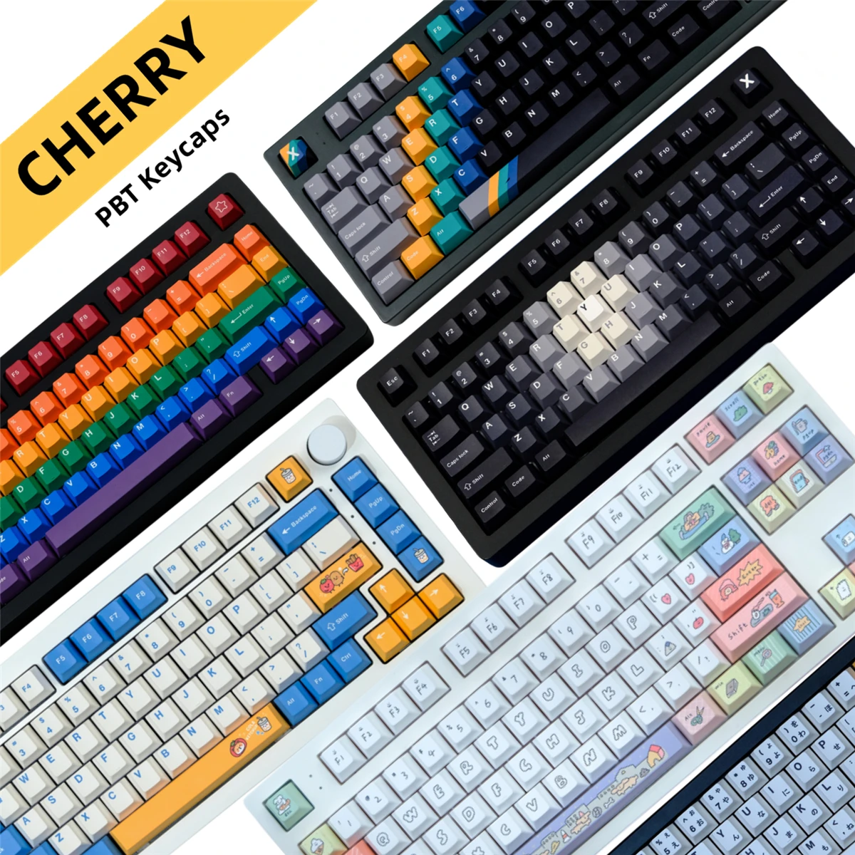 129 Keys GMK Poco Pride Record Edge Keycap PBT Dye Sublimation Cherry Profile Keycap For Cherry Gateron MX Switch GMK Keycaps