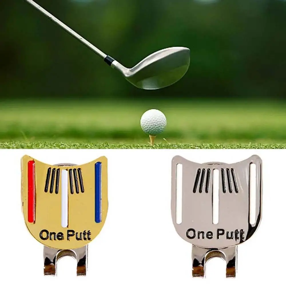 

1pcs One Putt Golf Ball Marker With Magnetic Hat Clip Putting Alignment Aiming Tool New Ball Mark Wholesale For All Golfers