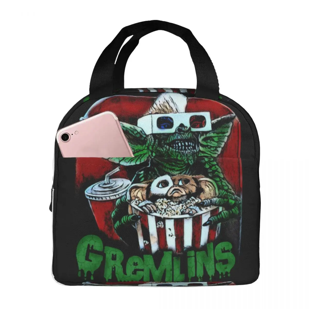 Lunch Bags for Women Kids Gremlins Insulated Cooler Portable Picnic Travel Gizmo Mogwai Monster Oxford Tote Bento Pouch