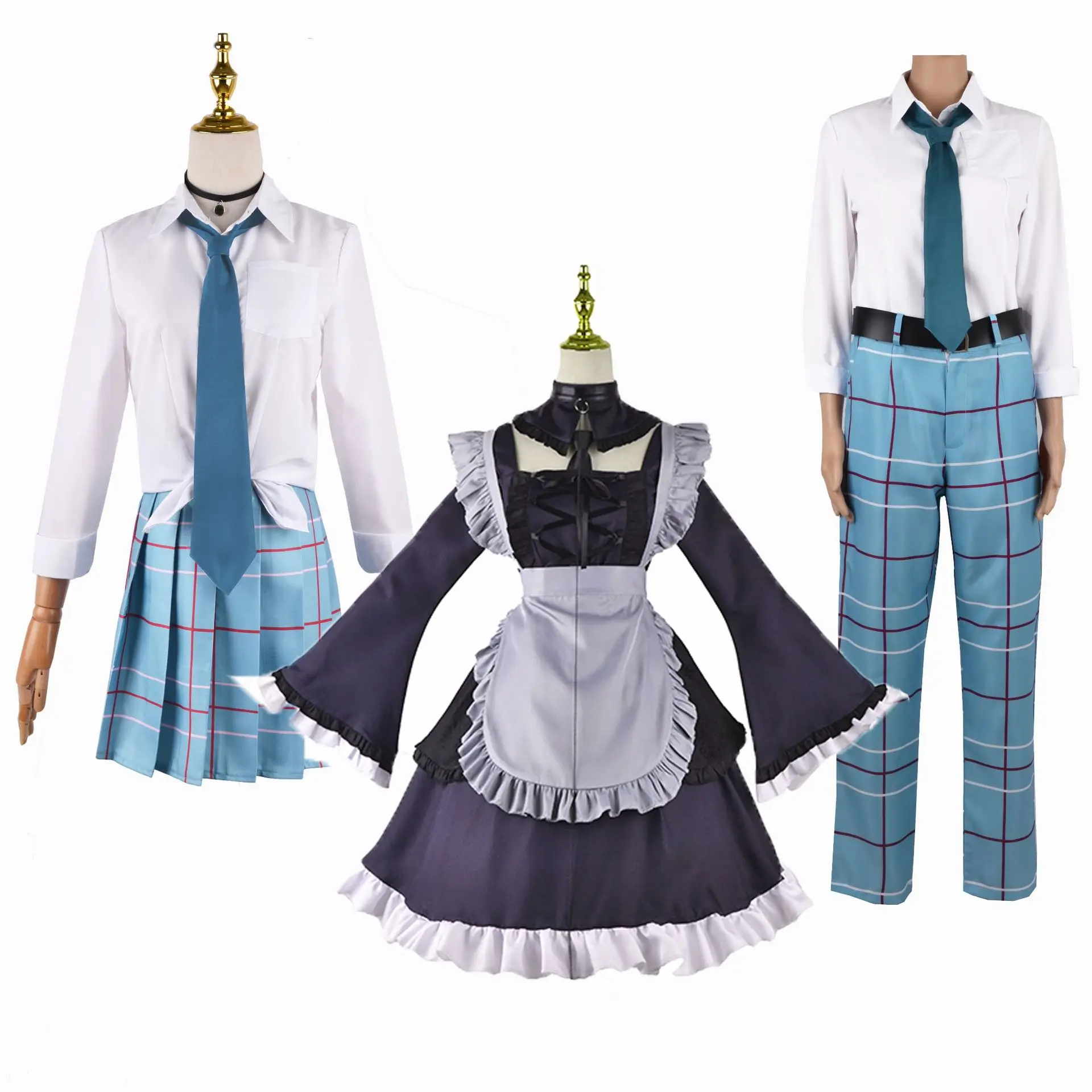 

Anime My Dress-Up Darling Marin Kitagawa Cosplay Costume School Uniform Skirt Outfits Halloween Carnival Suit