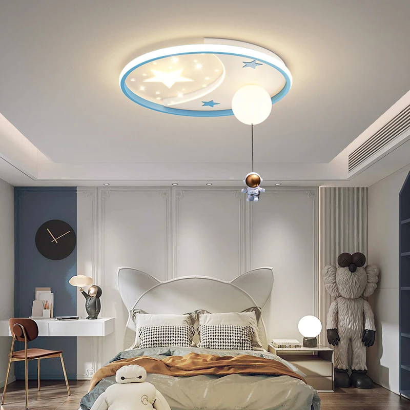 Children's Bedroom XINGX Moon Astronaut Ceiling Lamp Modern Minimalist Nordic Creative Cartoon Room Bedroom Light