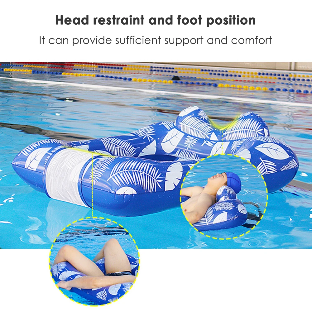 

Summer Water Hammock Swimming Pool Beach PVC Air Mattress Lounger Floating Sleeping Cushion Bed Inflatable Floating Beach Party