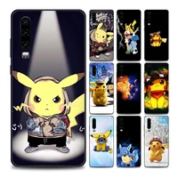 cute anime pikachu pokemon phone case for huawei p10 p20 p30 p40 lite p50 pro plus p smart z soft silicone case cover pikachu