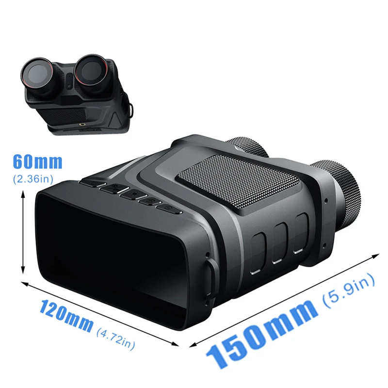 Бинокль ночного видения 850нм Инфракрасный HD 1080P 5X Цифровое увеличение Телескопические окуляры для охоты, кемпинга и наблюдения.