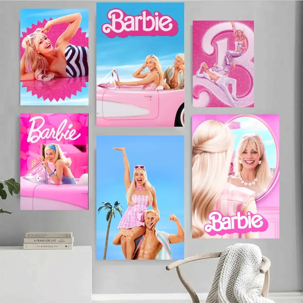 Постер MINISO B-Barbies Moive 2023 для дома офиса спальни гостиной кухни декоративная