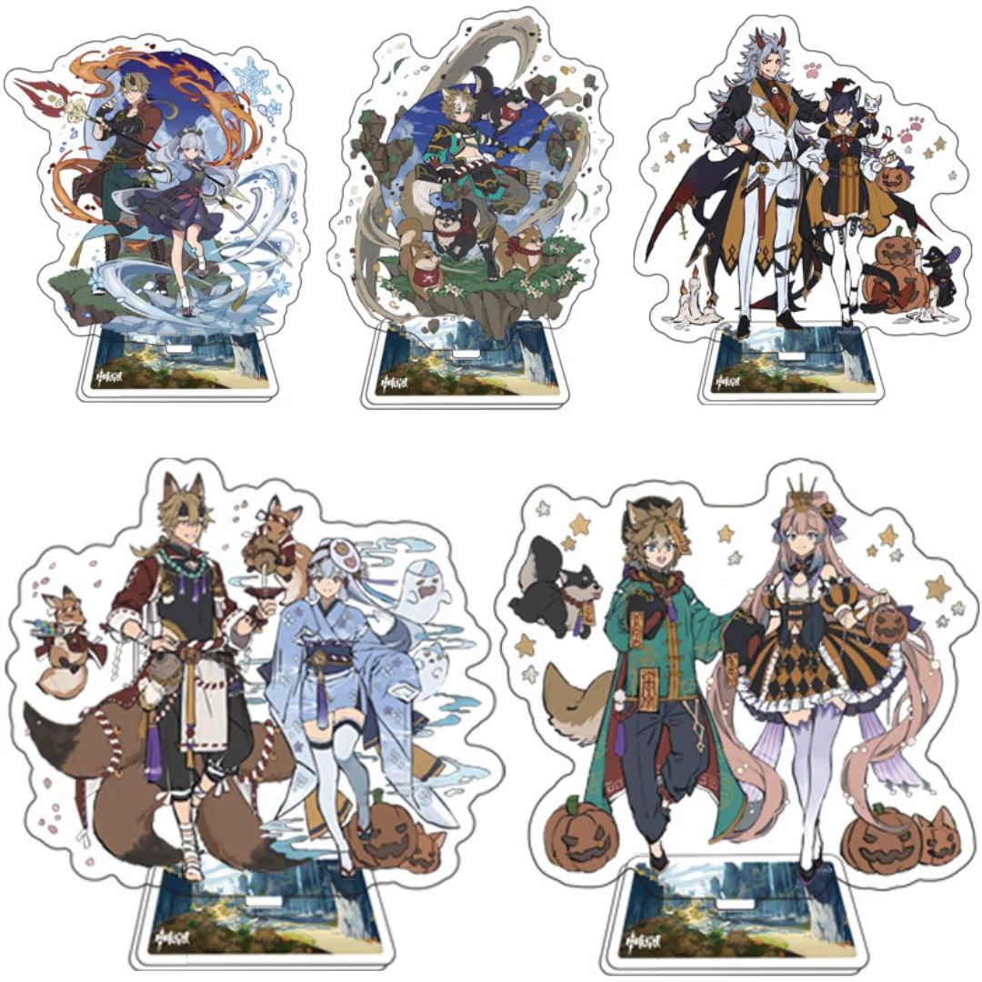 

Anime Genshin Impact Cosplays Acrylic Stand Action Figure Toy Double-sided Desktop Stand Model Toys Gift