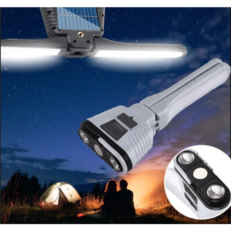 Фонарь Настенный Складной на солнечной батарее с зарядкой от USB 7 режимов