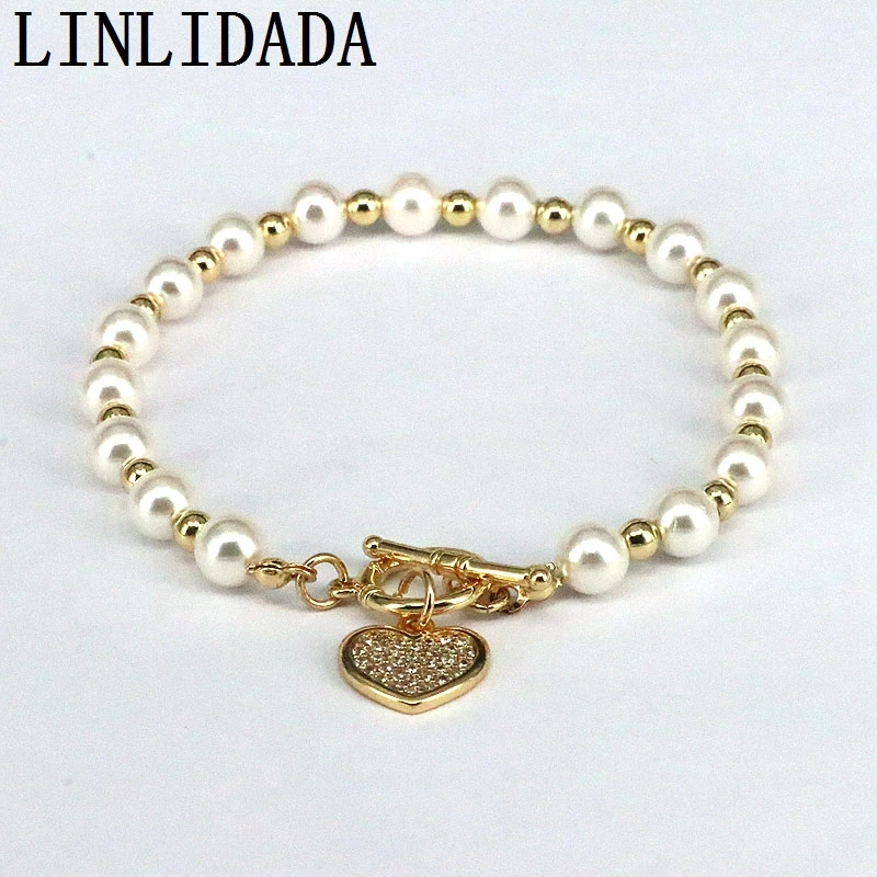 

5 шт. изысканные микро-браслеты-цепочки с искусственными жемчужинами для девушек и женщин, подарок для мужчин