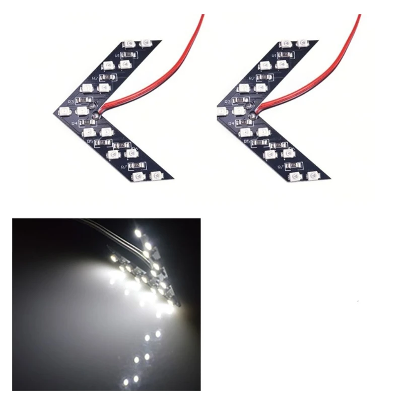 

090E Rearview Mirror Turn Signal Bulb Car Side Marker Flowing Water Sequential Blinker Lamp Arrow Direction Light 14SMD 2pcs