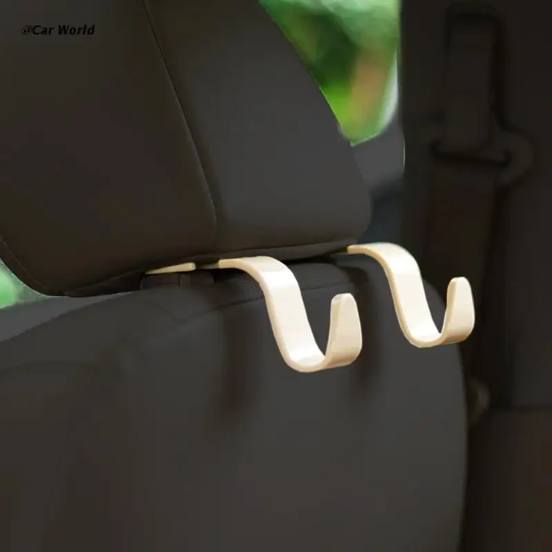 

6XDB Pack of 4 Simple Car PP Headrest Hooks S Type for All Car Stylish Back Seat Hanger Car Seat Organizer Accessory