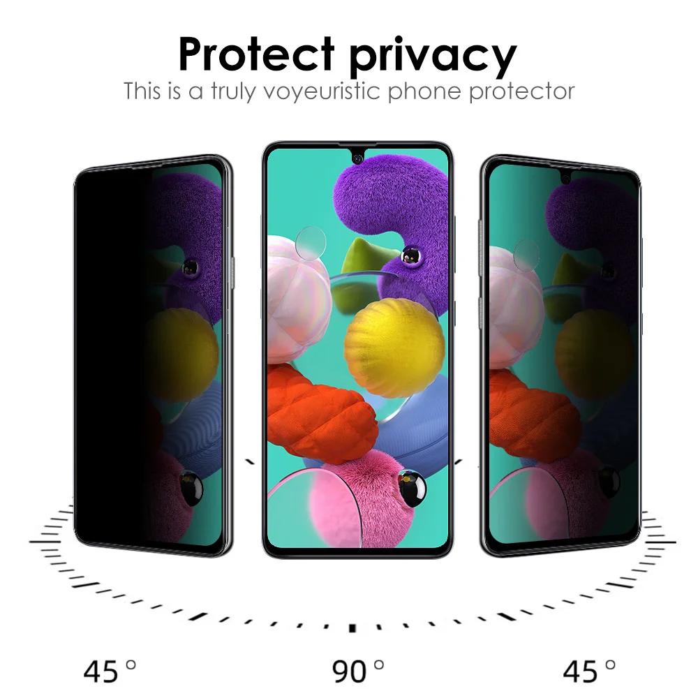 Фото Защитная пленка для экрана для OPPO A17 A16 A15 A95 A94 A93 A98 A97 A79 A78 A58 A77 A57 A74 A73 A54 A96 A55 A56 A83, антишпионское стекло №3