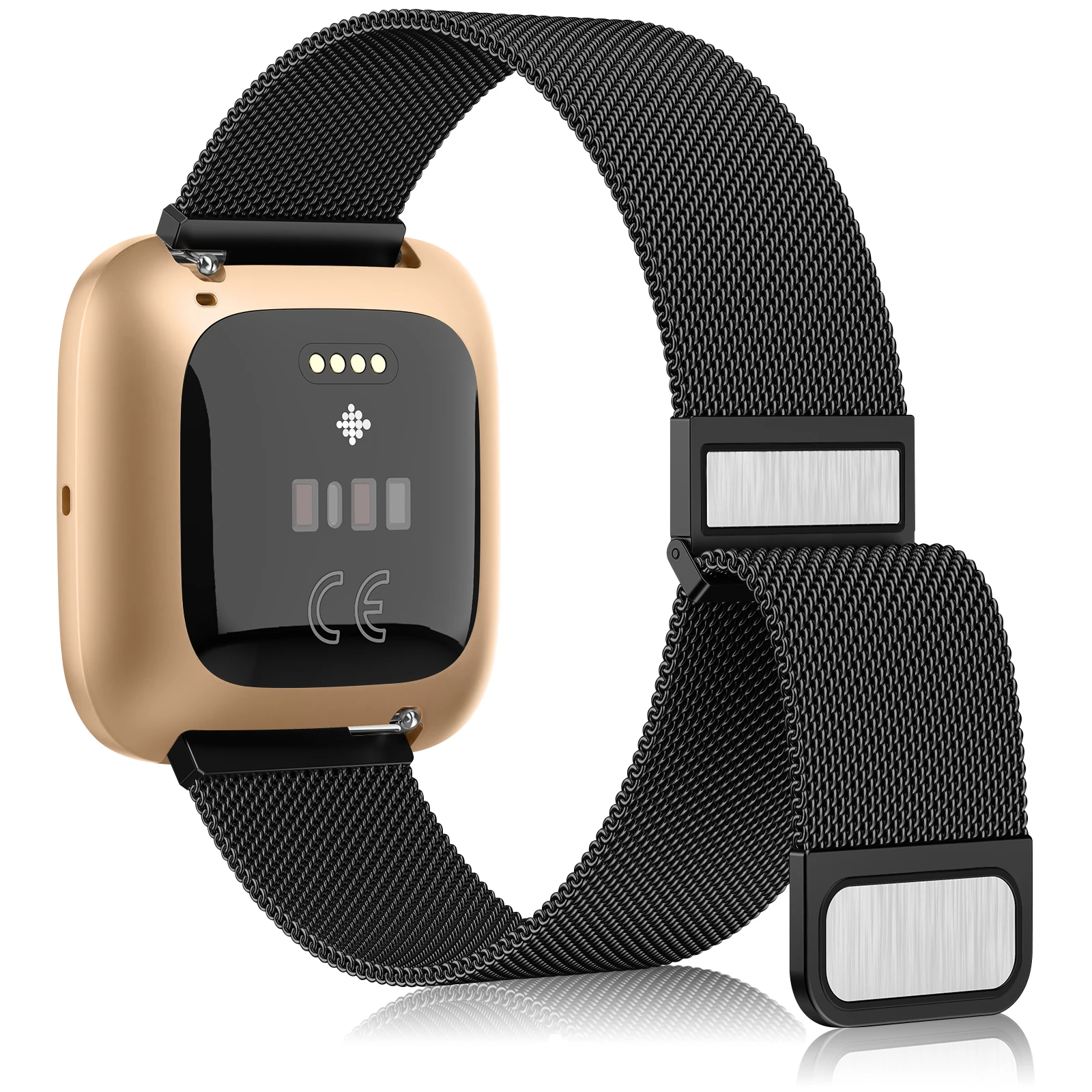 Newest Metal Magnetic Strap For Fitbit Versa/Versa 2/Versa Lite Band Bracelet Watchband For Fitbit Versa SE Strap Hanging Loop