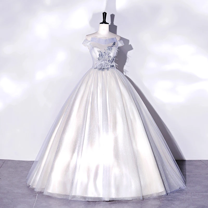 

Женское вечернее платье в пол, плиссированное ТРАПЕЦИЕВИДНОЕ ПЛАТЬЕ С Коротким Рукавом, вырезом лодочкой, блестками и шнуровкой, модель B2553