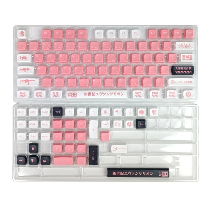 

116 Keys EVA-08 Anime XDA Profile Keycaps PBT DYE-Sublimation Keycap for Mechanical Keyboards Game Keycaps MX Switches