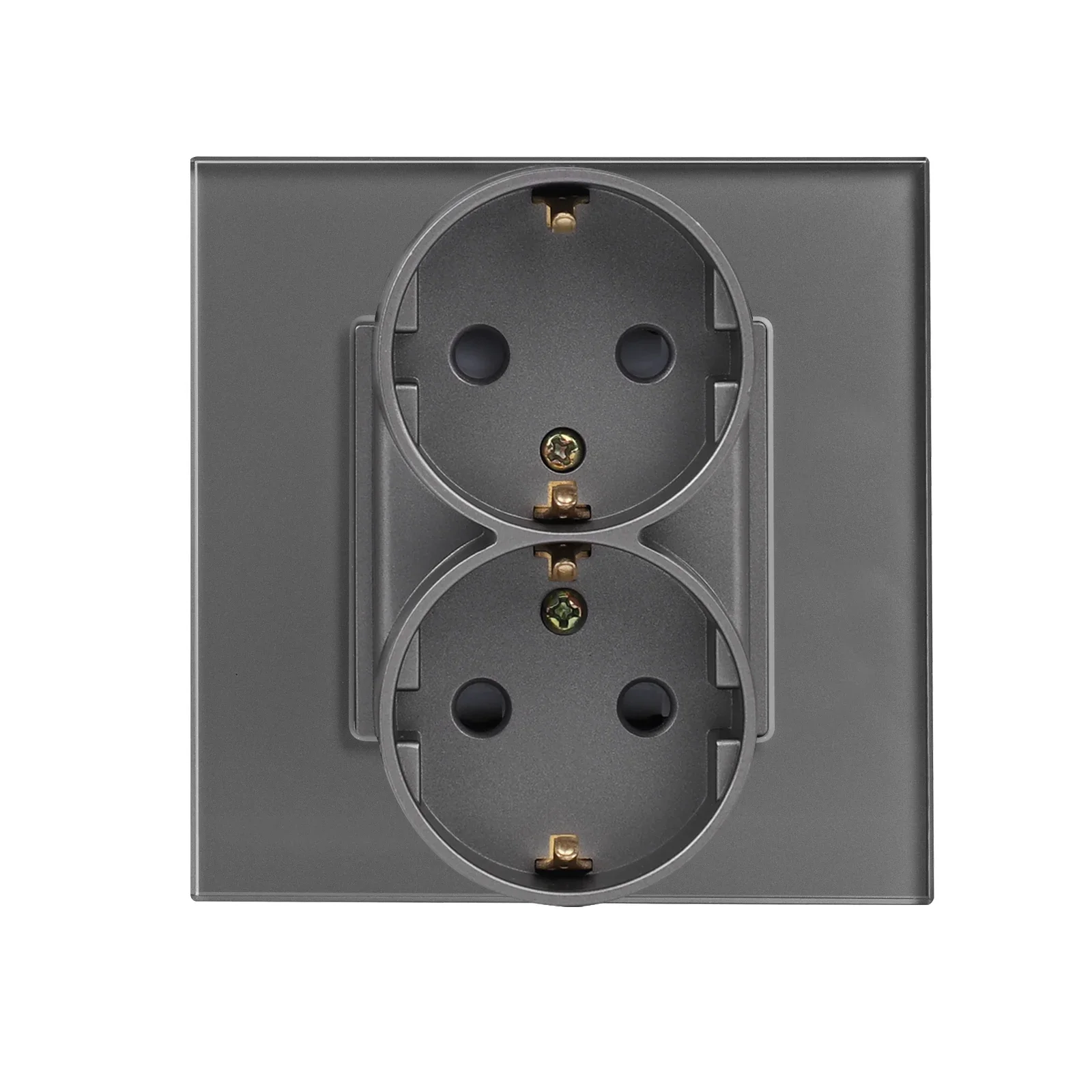 

Bingoelec Двойная стеклянная розетка 220В