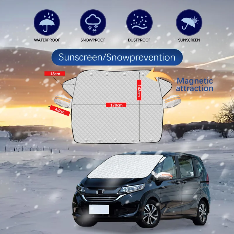 

Автомобильные аксессуары, лобовое стекло автомобиля, морозная крышка, лед, снег, передняя защита для Honda Freed Typer UR-V