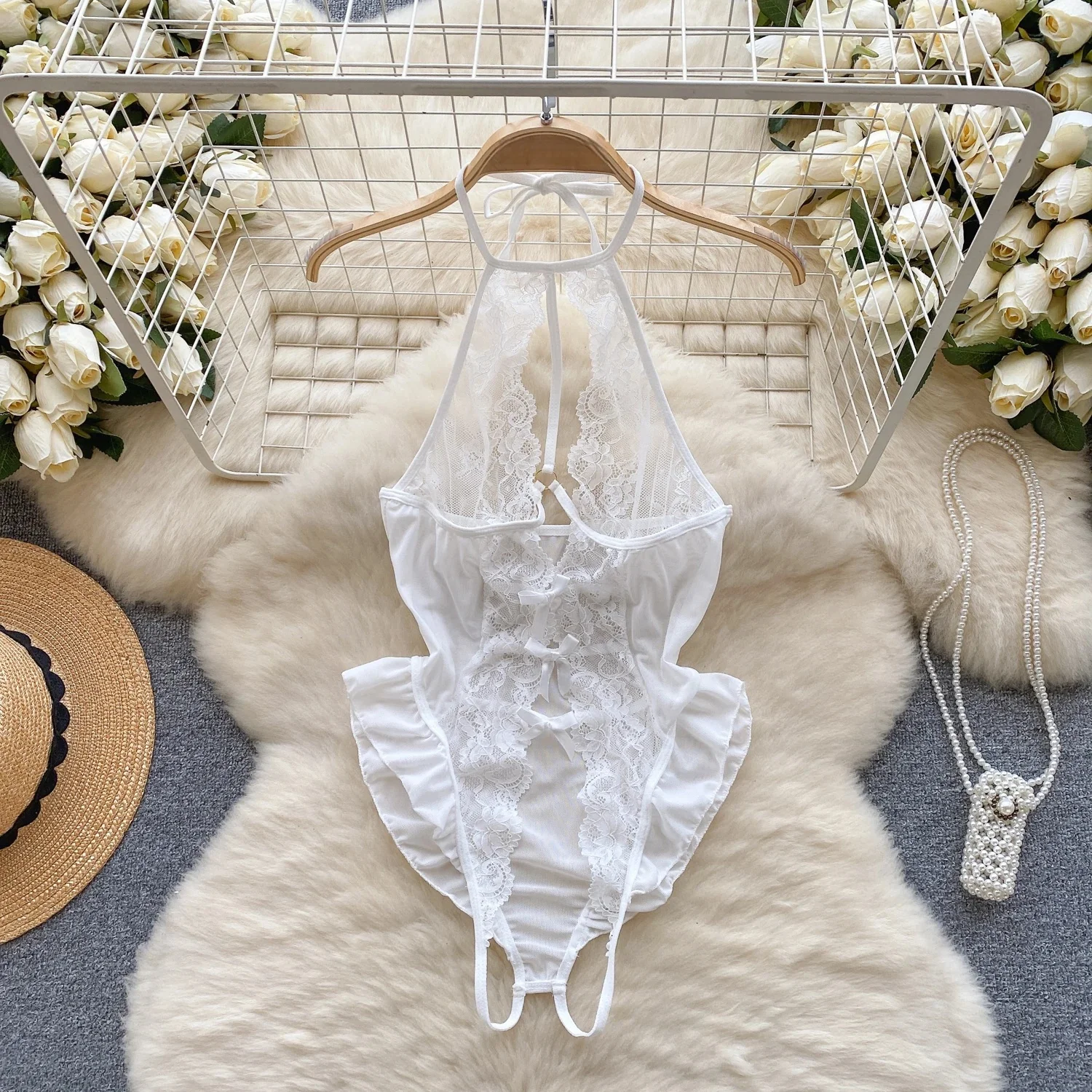 Прозрачный кружевной боди искусственный сексуальный клубный стиль бюстгальтер