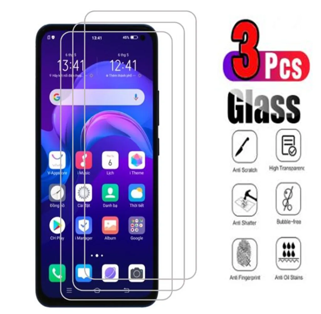 

Стекло для V19 Neo V20 SE X50 Lite X50e X60 Y11s Y12i Y12s Y1s Y20 Y20i Y20s Y30 Y30i Y3S Y50 Y51 Y51s Y52S, защитная крышка, 3 шт.