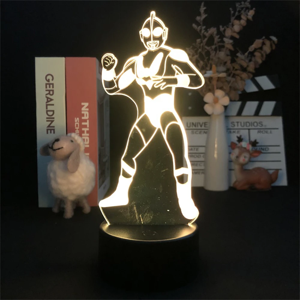 

Acrylic 3d anime lamp anime nightlights lamp figurine lighting for bedroom cartoon comics light home decor lamp Christmas gift