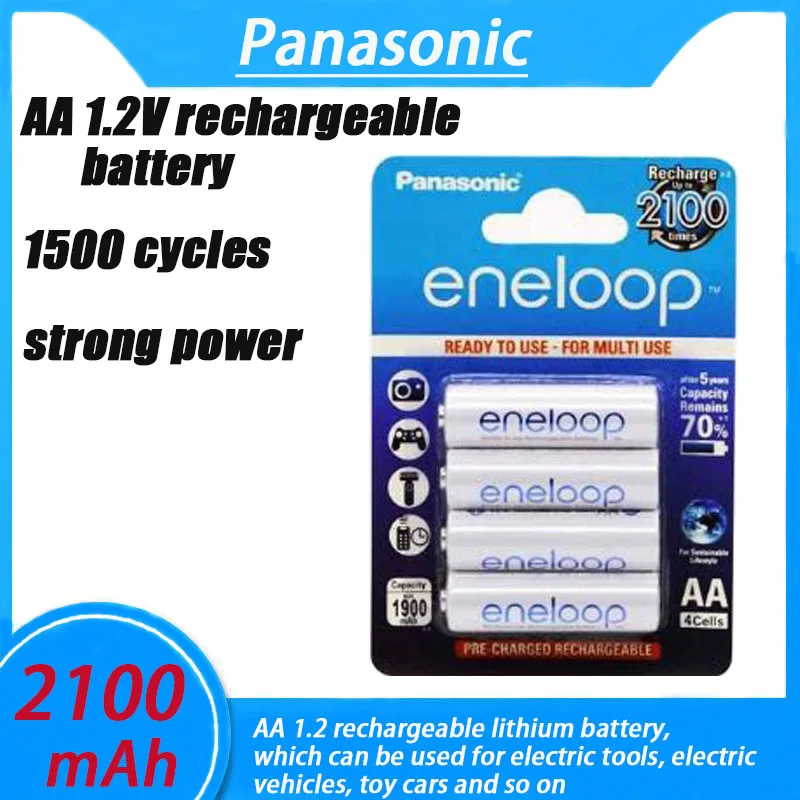 

Новинка 100%, оригинальный аккумулятор Panasonic Eneloop Pro 1,2 в AA 2100 мАч Ni-MH для камеры, фонарика, игрушек, предварительно заряженные аккумуляторные батареи