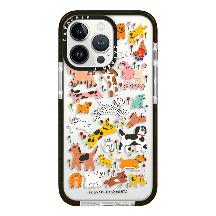 Cute Cartoon Pet Puppy Creativity Case For iPhone 16 15 14 13 12 11 Pro X XS XR Max 7 8 Plus SE Soft TPU Shockproof Back Cover