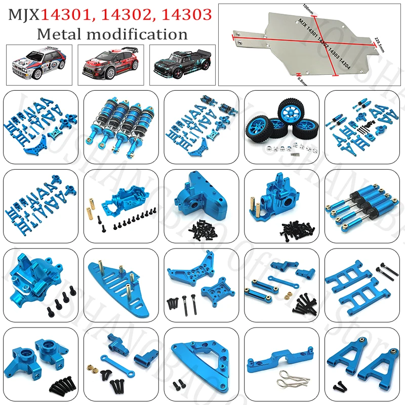 Фото Аксессуары для радиоуправляемых моделей Hyper Go MJX 14301 14302 14303 1/14 с полным приводом, синие, металлические, улучшенные - Передний бампер - Приводной вал №1