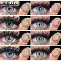 DORELLA Pair 2pcs  Contact Lens Color Cirle Lens Natural Color Lens Eyes Beauty Contact Lenses Eye Cosmetic Color Lens