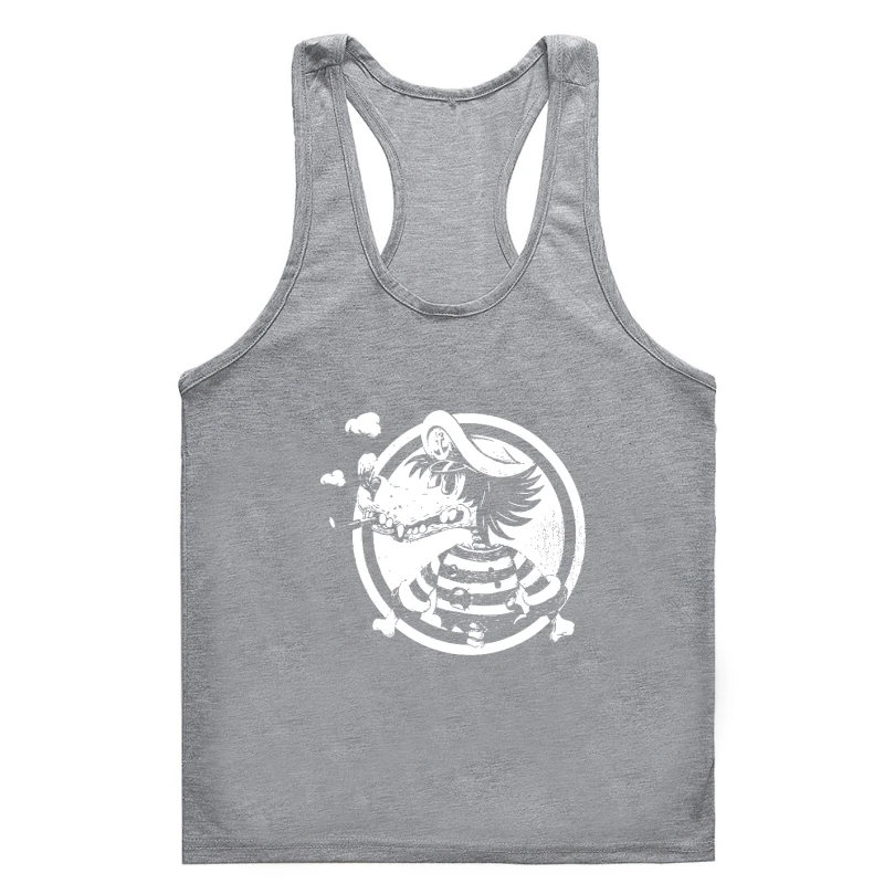 Майка Nu Pogodi Wolf Мужская для спортзала, t-образный топ, Юмористическая хлопковая майка с круглым вырезом, без рукавов, для спортзала