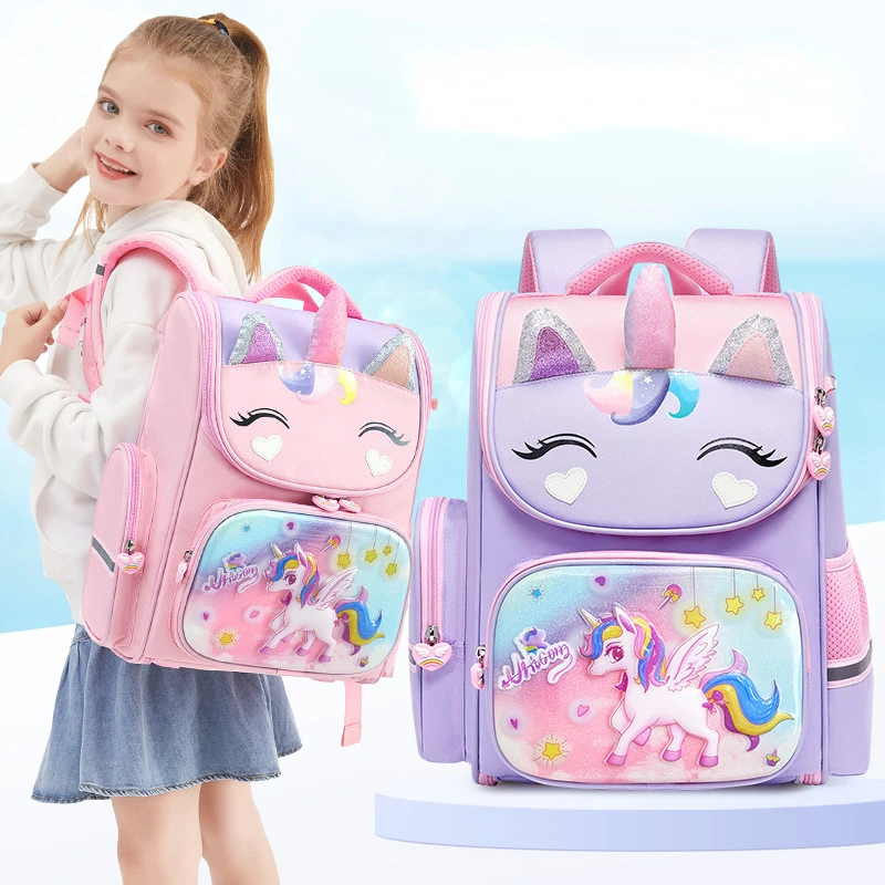 Children School Bags for Girls Orthopedic Backpack Kids cartoon Backpack schoolbag Primary School backpack Kids Satchel mochila