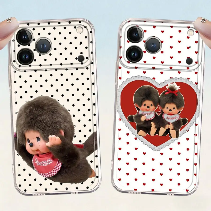 Фото Милый мягкий чехол M-monch-hichis для iPhone 17 Pro Max, 13 Pro, 16, 15, XS Max, 11, XR, Air, 17e, 12 Mini, 14 Plus №1