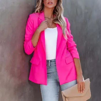 Suit Jacket Solid Color Cold Resistant Windproof Jacket Blazer Streetwear 1