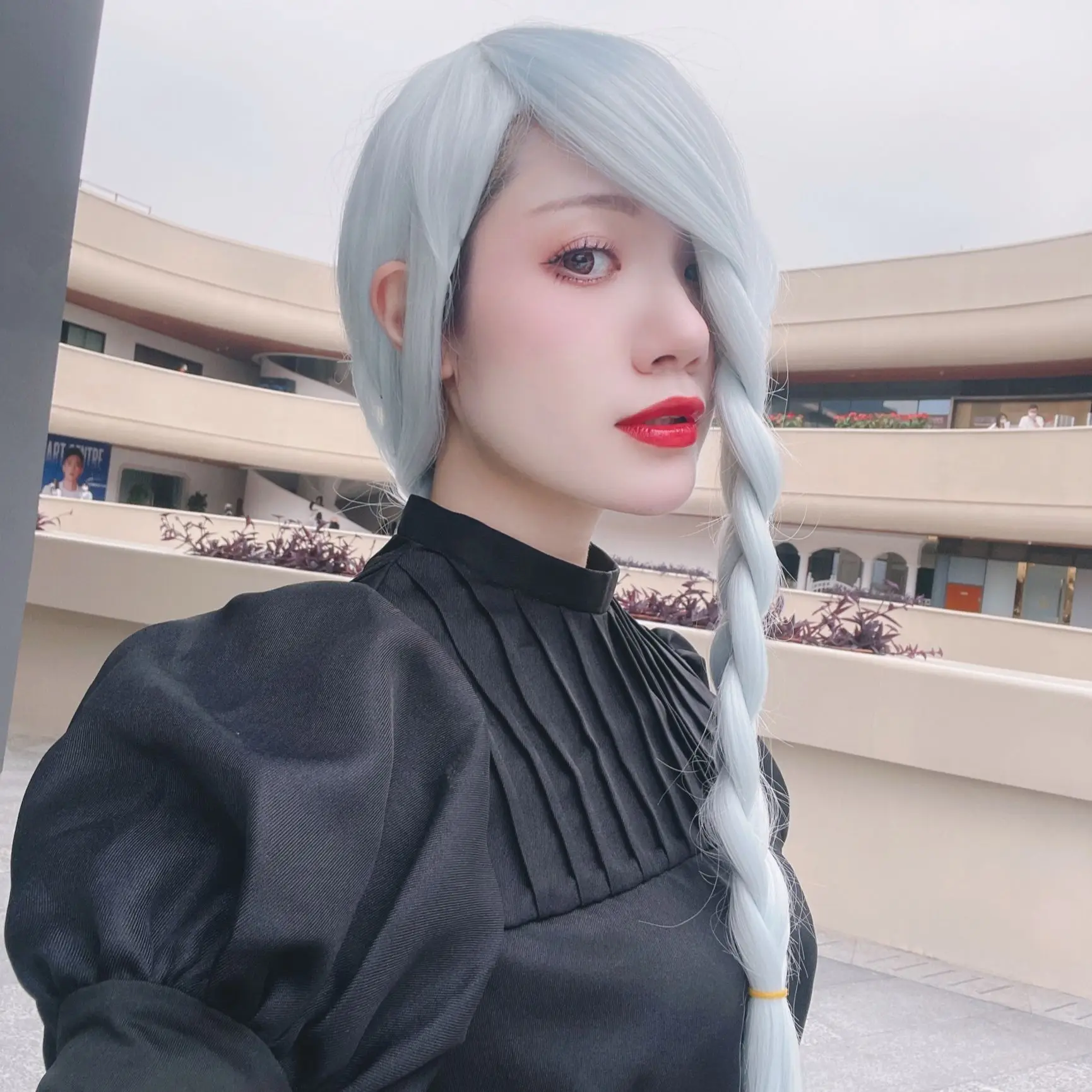 

Jujutsu Kaisen Cosplay Mei Mei cosplay wig Ice Blue Braid Long hair