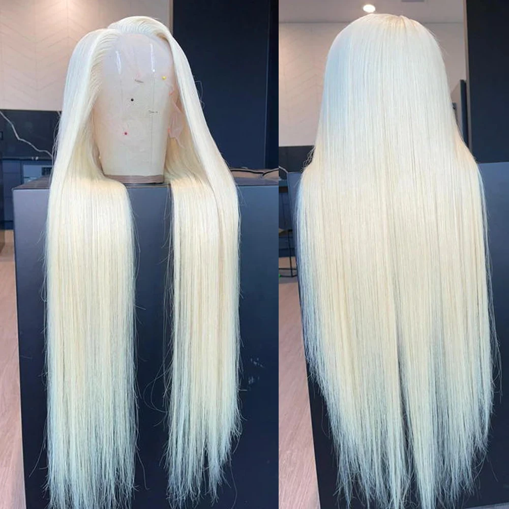 Шелковистые прямые HD прозрачные парики на сетке бесклеевые полной для женщин из