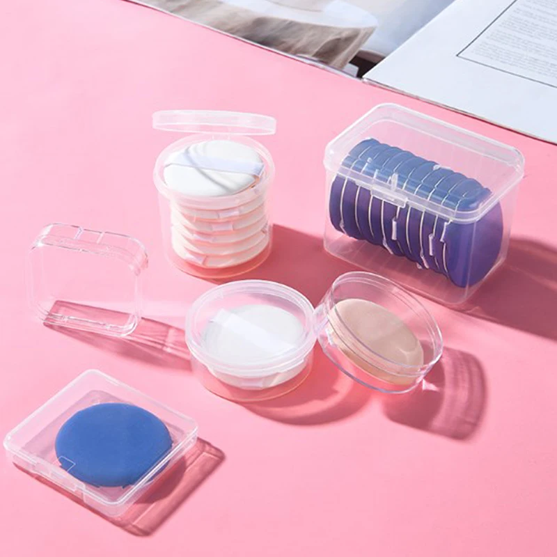 

Прозрачная полипропиленовая пластиковая упаковка, компактная пуховка для пудры, воздушная подушка для макияжа, портативная дорожная Косметическая пуховка, Органайзер