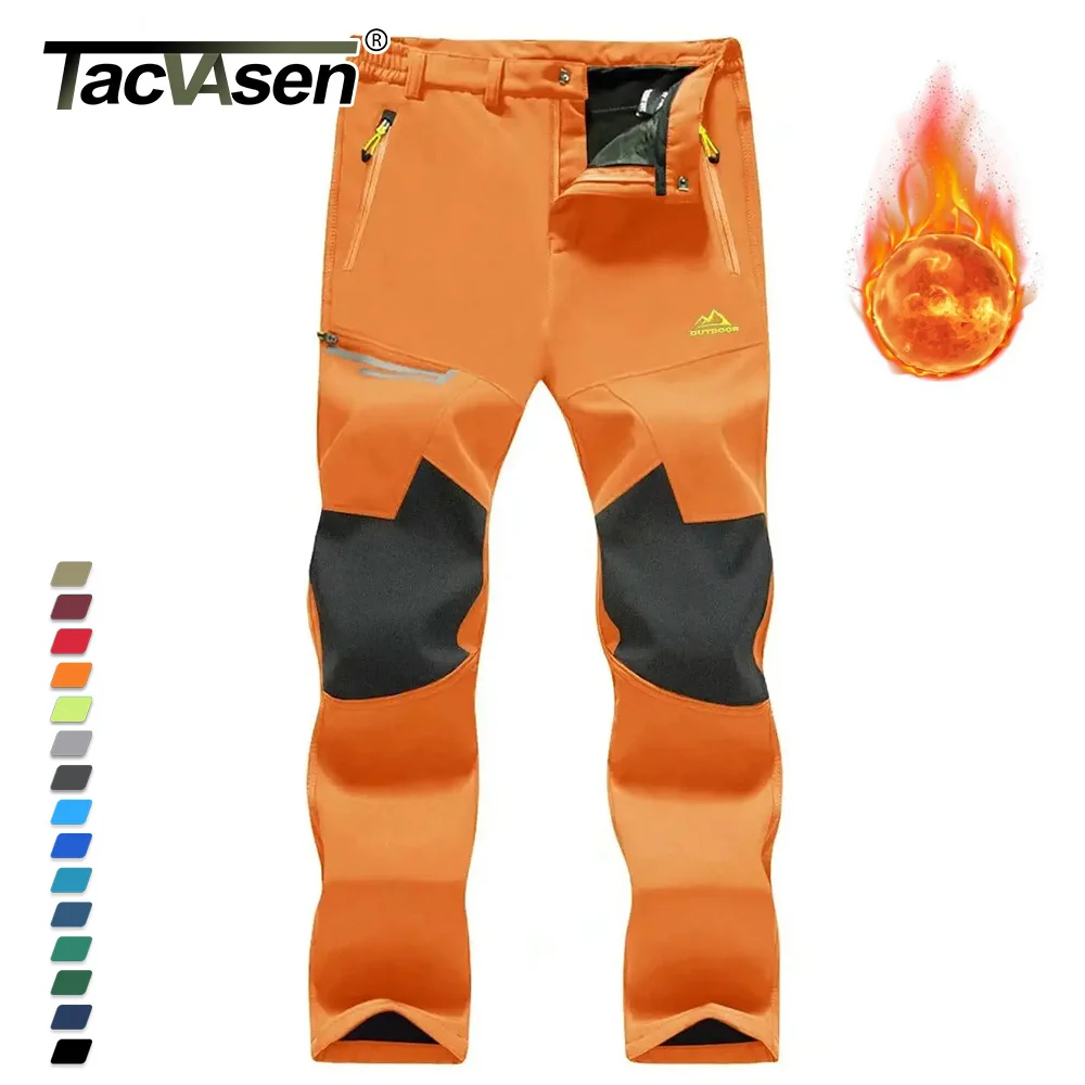 

Winter Thicken Fleece Hiking Pants Men Warm Thermal Pants Windproof Outdoor Fishing Camping Mountain Ski Pants Trousers