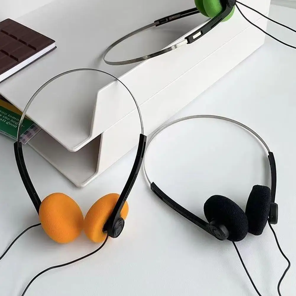 

1pcs Underwire Headphone Music Mp3 Walkman Retro Feelings Portable Wired Small Headphones Sports Fashion Photo Props