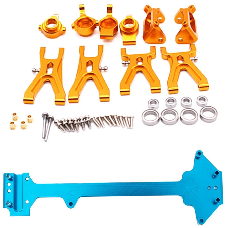 

2 Set RC Car Parts: 1 Pcs Metal Second Floor Slab & 1 Set Upgrade Suspension Arm Front/Rear Hub C Seat Kit